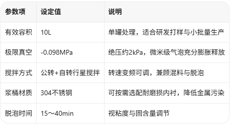 10L真空脱泡机