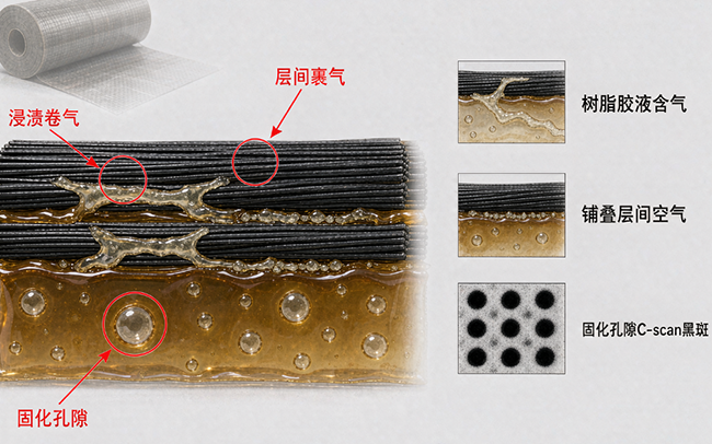 预浸料气泡