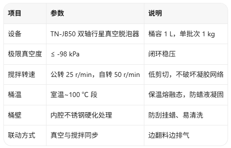 脱泡机参数
