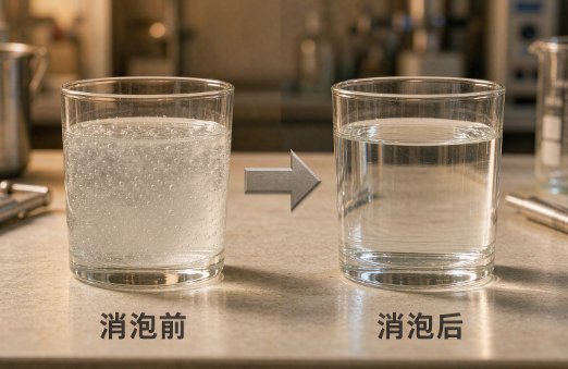 消泡前后